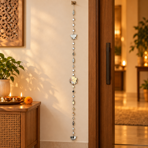 Ready-Made Silver Mirror Hanging String for Door & Wall Décor 40  INCH- ST-7