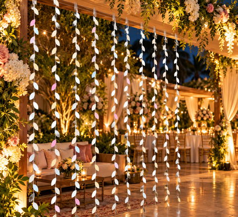 80 Inch Silver Mirror Hanging String for Resort, Home & Event Decoration-ST-11