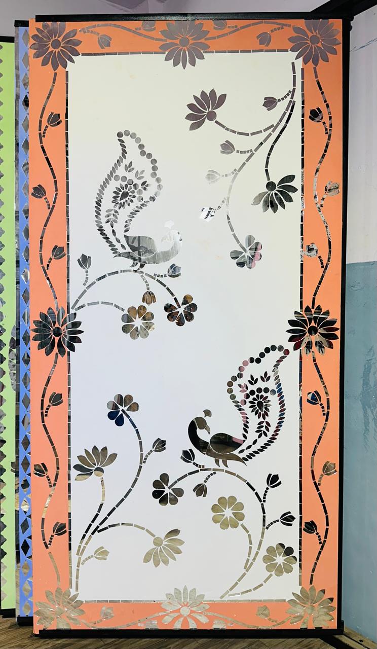 Peacock Floral Premarked MDF Board for Lippan Art & DIY Wall Decor-1385