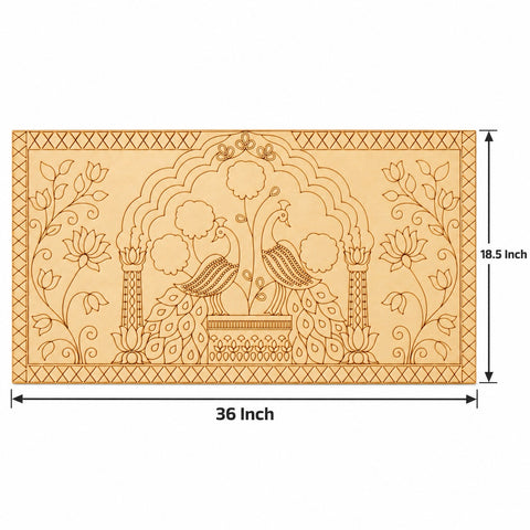 Royal Peocock MDF Board for Lippan Art, Wall Décor &  - 874