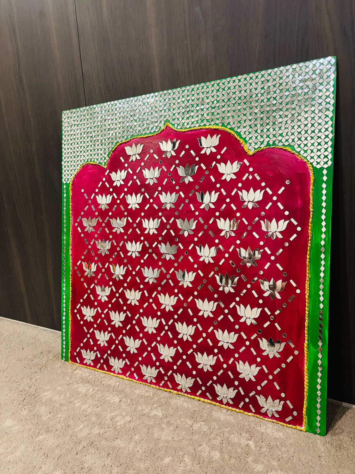 Fancy Small Lotus-Panel mirror For Home Decor 1 piece-414