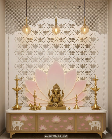 Fancy Lotus Panle shape mirror For Event & Home Decor (1332) (Only Mirror)with satncil