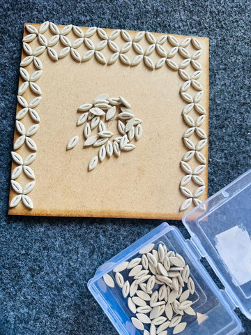 Leaf Bead Shape White Clay Pieces for Lippan Art & Floral Designs-MG-1