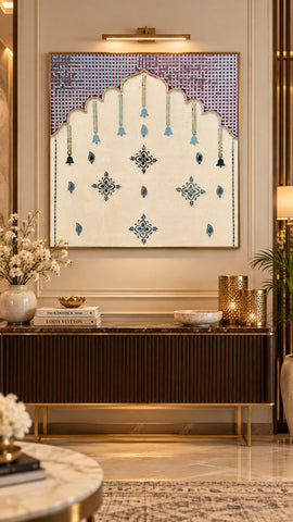 Traditional Mandap Mirror Work Ready Piece  - BAPS-97