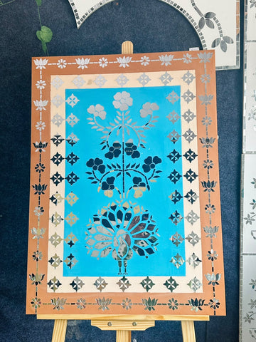 Premium rectangle Mandala Premarked MDF Board for Lippan Art-759