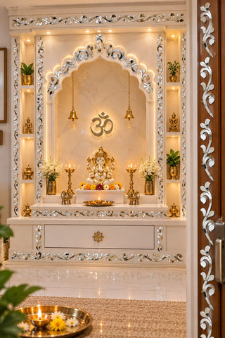 Ready-to-Stick Floral Mirror Design on Transparent Plastic Sheet for Door, Wall & Furniture Decor- ST-29