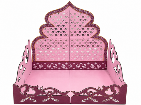 Lotus Mirror Mdf Ready Piece Sihasan (Ready Piece)-BAPS-33
