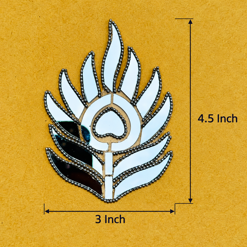 Peacock Feather Mirror Design on Transparent Sheet ST-56