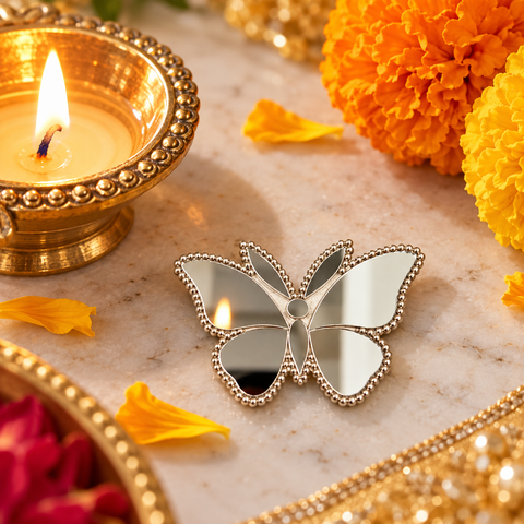 Butterfly Mirror Wall Decor – Ready Made Decorative Mirror Art Piece ST-42