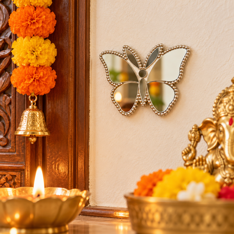Butterfly Mirror Wall Decor – Ready Made Decorative Mirror Art Piece ST-42