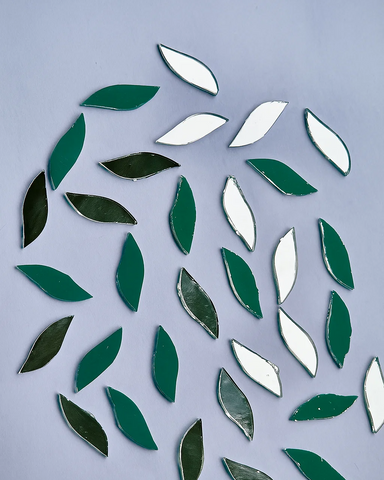 Fancy shape silver mirror 100gm