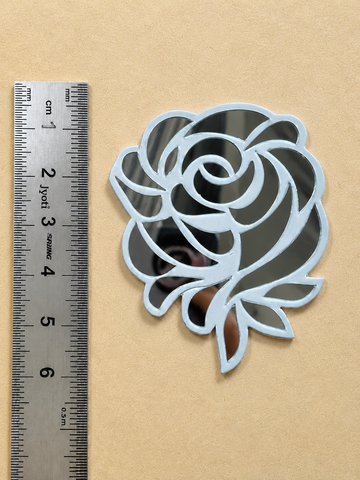 Silver Mirror Flower Clay Decorative Cutout for Lippan Art & DIY Crafts MG-19