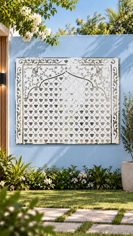 Lotus Pattern Mirror Work Wall Panel for Home & Interior Décor (Ready Piece) 35*45 inch- BAPS-68