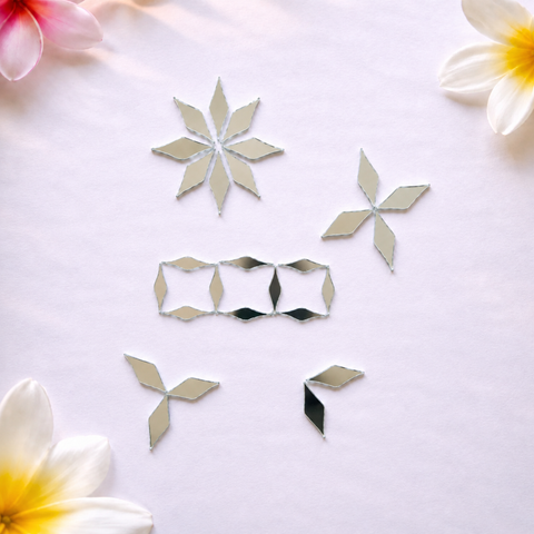 Limited Edition Spiral Petal Shape Silver Mirror for Lippan Art-Ex-50