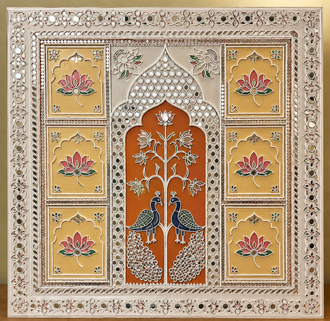 Royal Peacock MDF Wall Panel for Lippan Art & Mirror Work-592