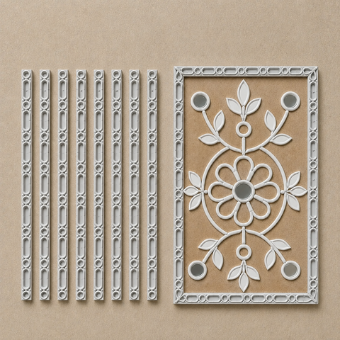 Circle & Oval Clay Border Strip for Lippan Art & Decorative Craft- CLAY BORDER 4