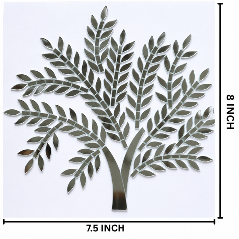 Tree Design Silver Mirror for Lippan Art & DIY Craft -831