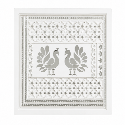 Peacock Border Premarked MDF Frame Board for Lippan Art-762