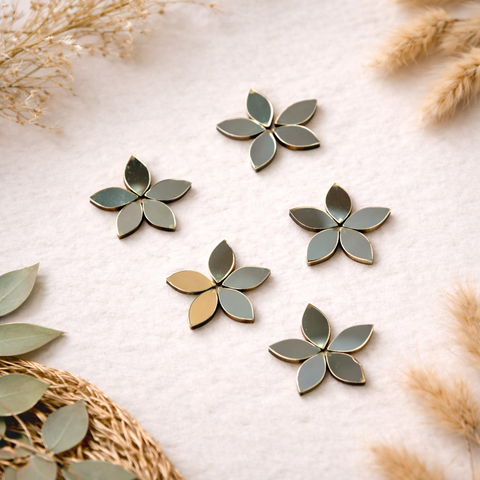 Petal Flower Shape MDF-671 with Matching Silver Mirrors-Ch-1