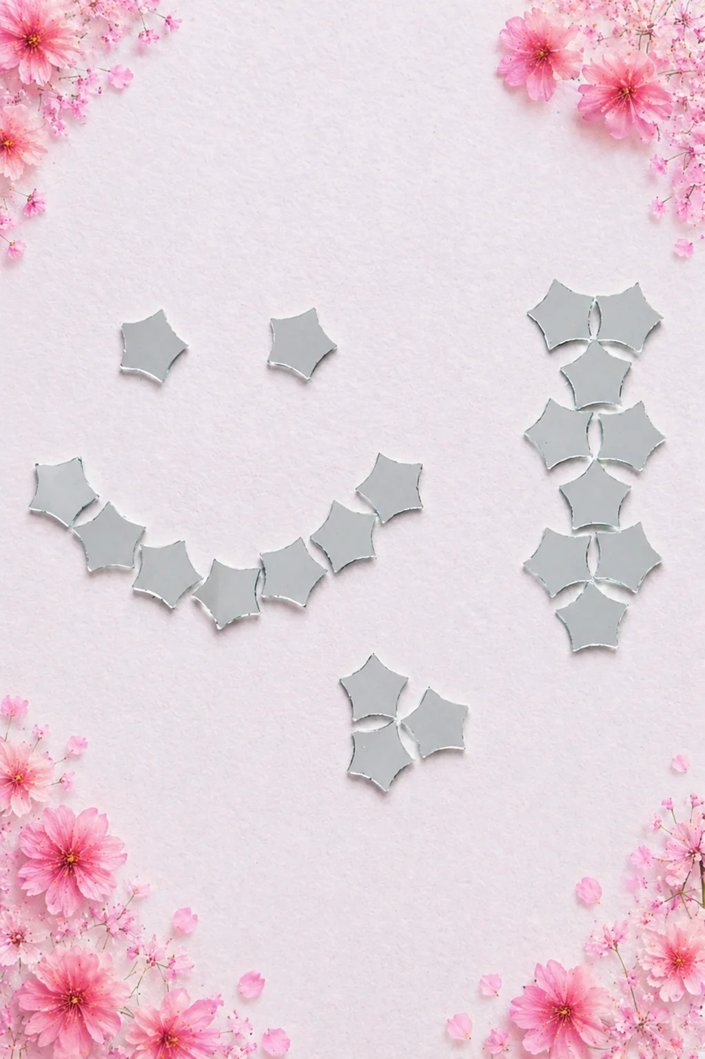 Fancy Star Shape Silver Mirror - 1437