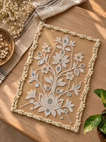 Floral Vine Clay Border Strips for Lippan Art & DIY Décor 7 inch - CLAY BORDER 12