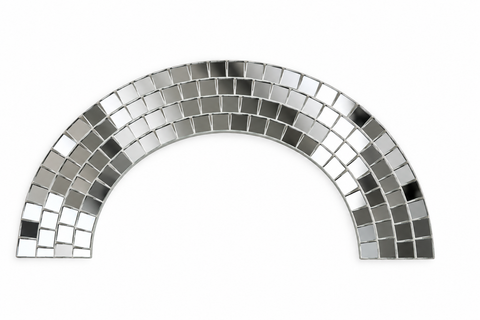 Flexible Wave Shape Mirror Strip on Transparent Sheet for DIY Wall & Home Decor--ST-26