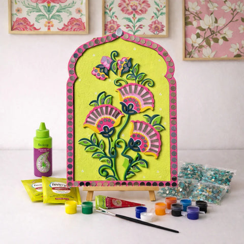 Designer Floral Jharokha  with mirrors - 609