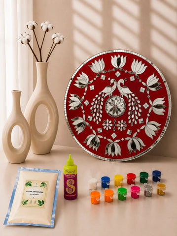 Round peacock mdf (with mirrors)-461