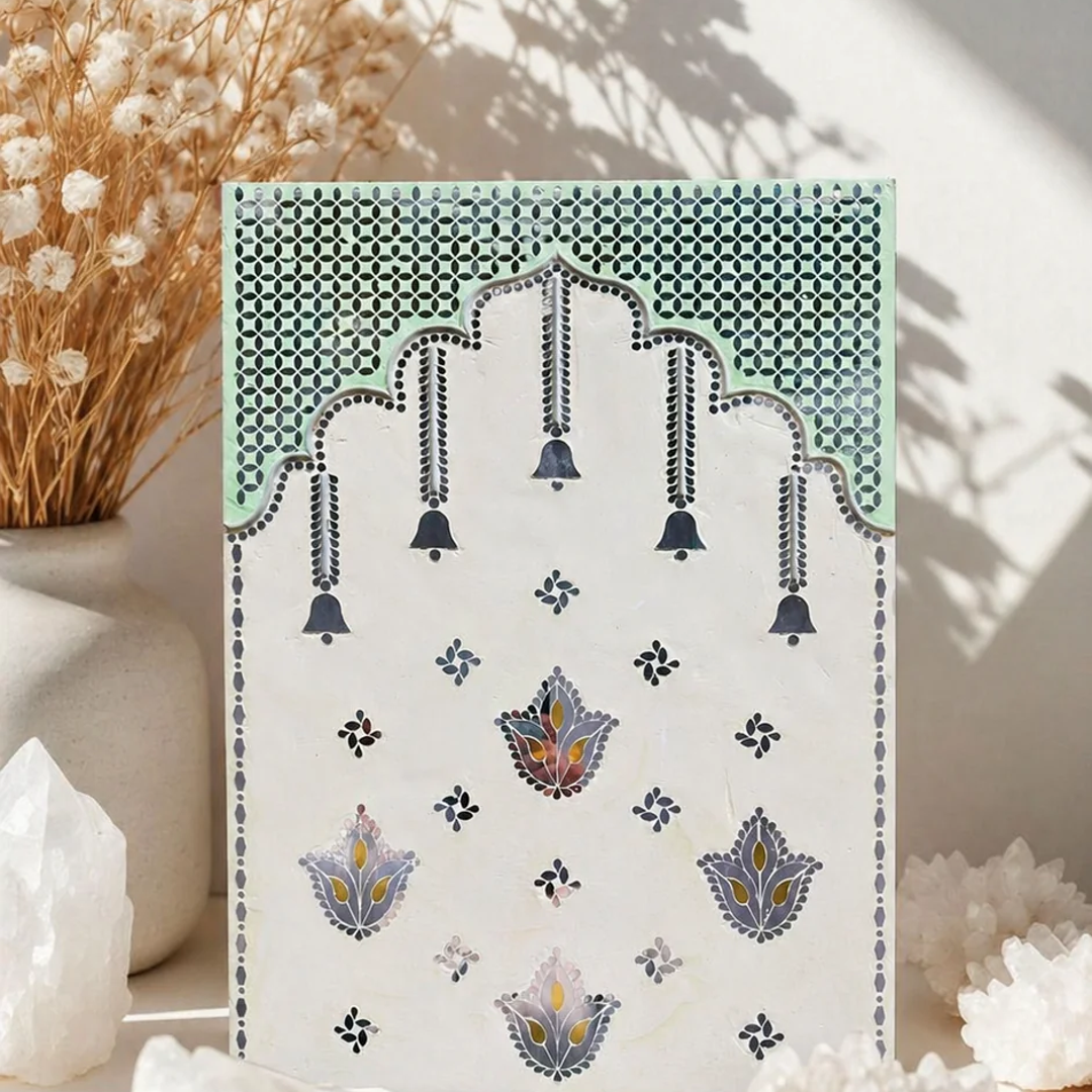 Designer MDF Jharokha Panel with Hanging Bells Pattern-746