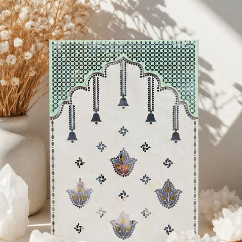 Designer MDF Jharokha Panel with Hanging Bells Pattern-746