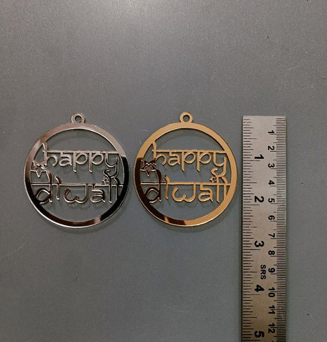 Acrylic happy diwali shape mirror -9