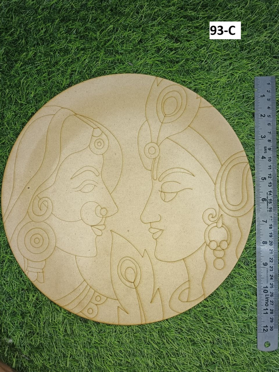 Premarked Round radhekrishna shape MDF-93