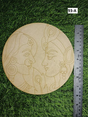 Premarked Round radhekrishna shape MDF-93