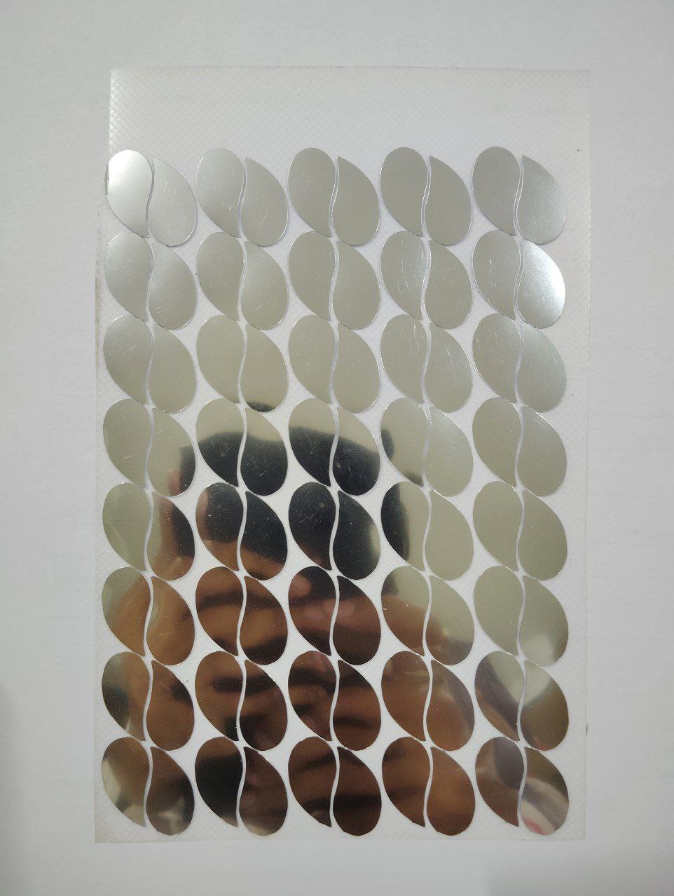 Plastic mirror sheet mango shape