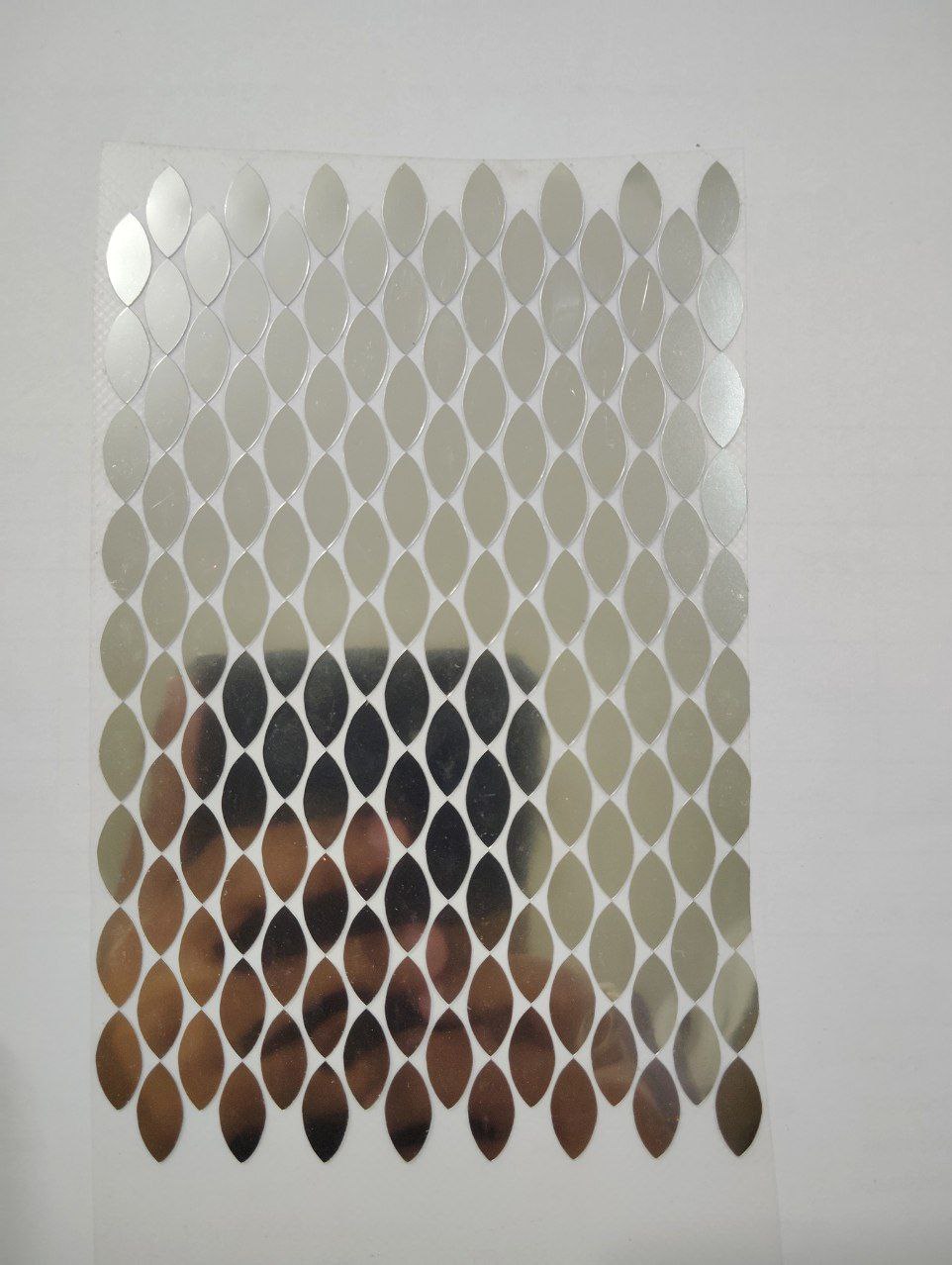 Plastic mirror sheet oval shape