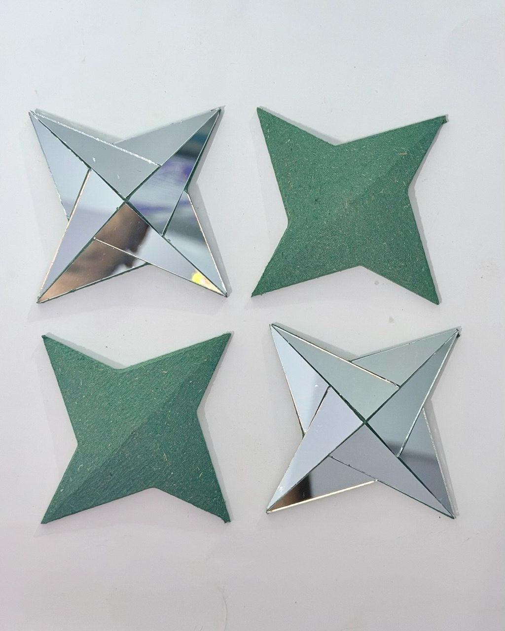 3D Star Shape MDF With Mirror – Decorative Wall Art for Home & Craft Projects-606