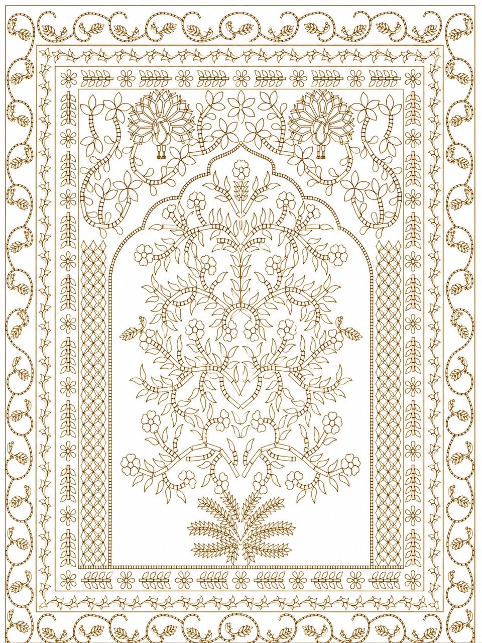 Premarked Tree of Life MDF Board for Lippan Art & Mirror Work-777