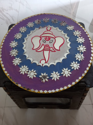 Fancy Ganesha shape mirror G-1206