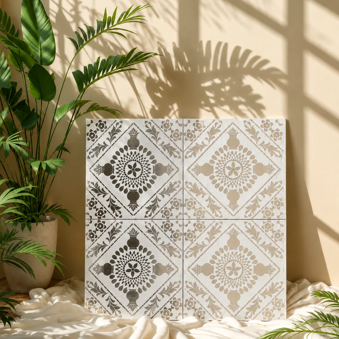 Kalash Mandala Premarked MDF Board Set (4 Parts) for Lippan Art-761