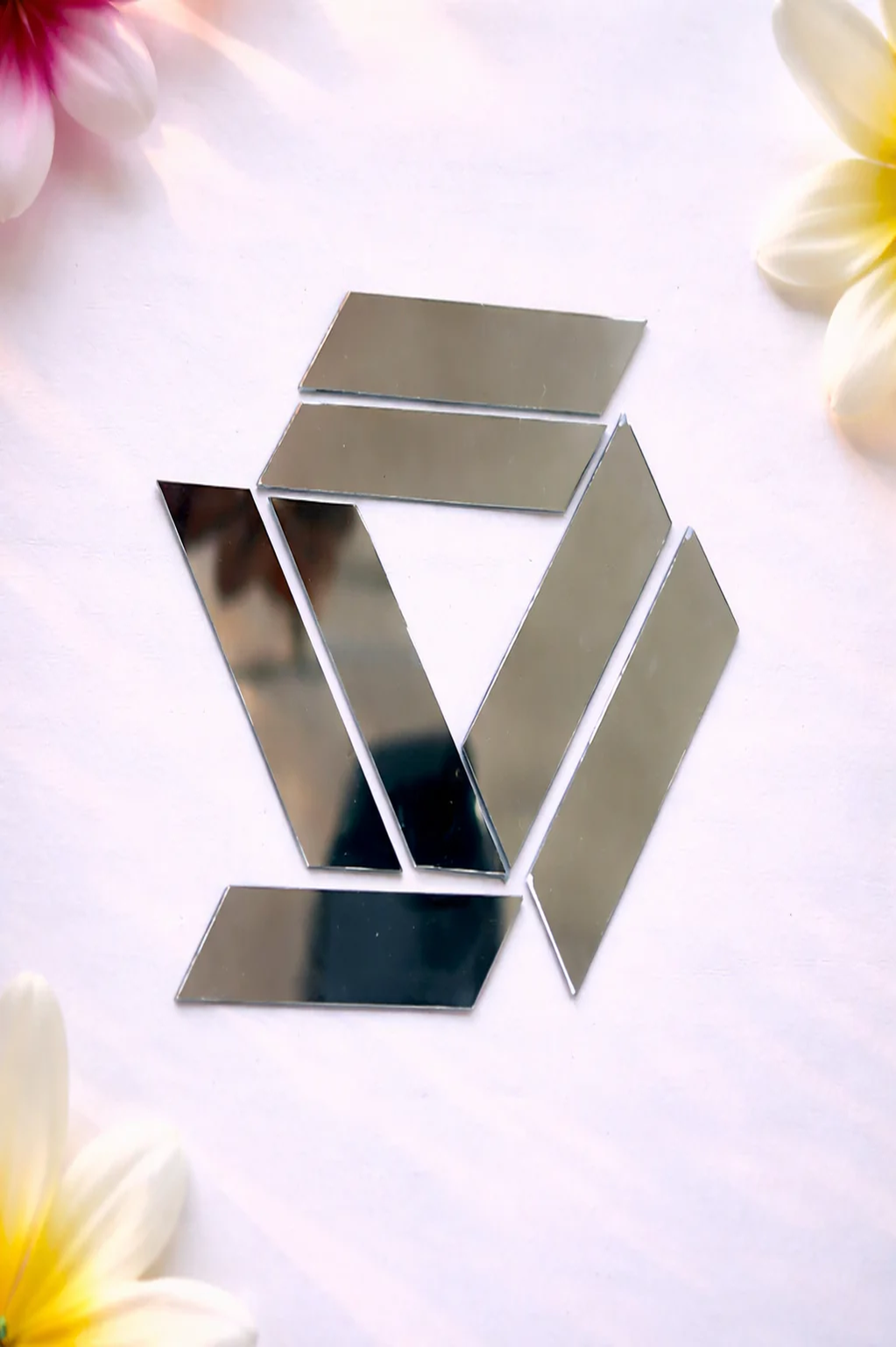 Limited Edition Slant  Shape Silver Mirrors  -Ex-6