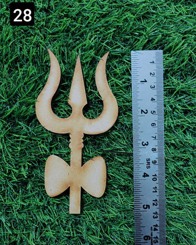 Mdf Premarked trishul shape-28